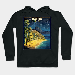 Salvador Bahia Brazil Flag Vintage Tourism Travel Poster Hoodie